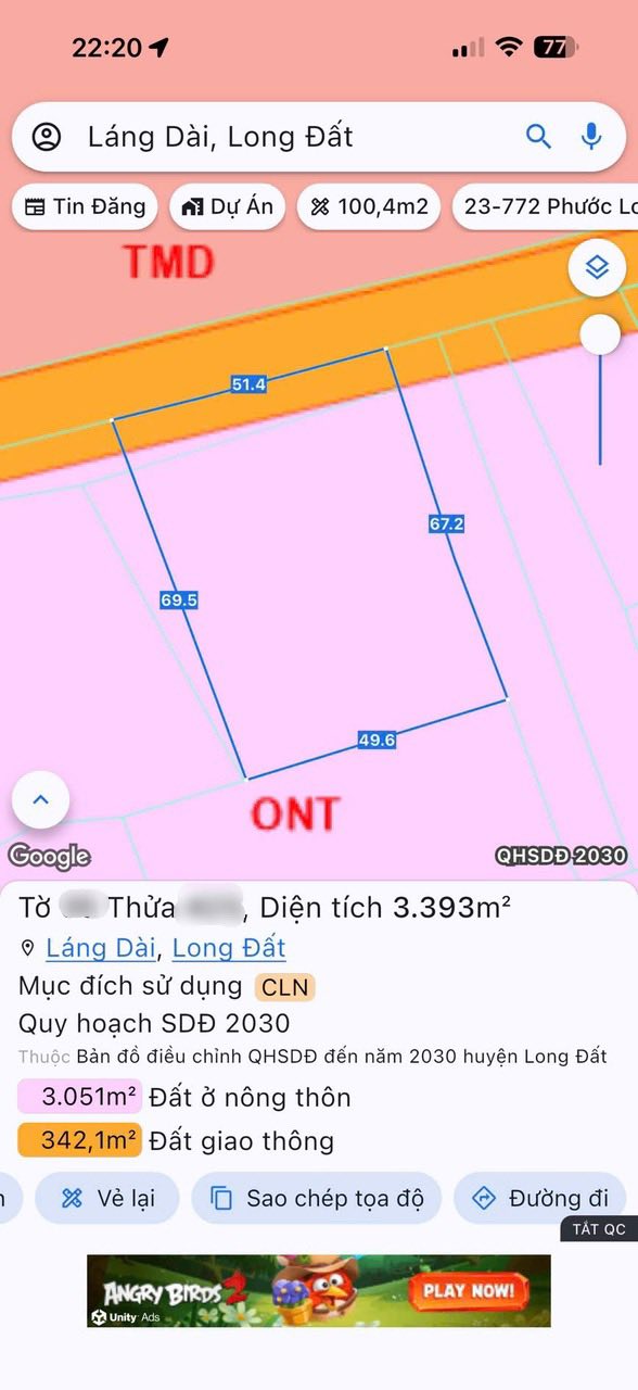 Đất vườn 3393m² đường Láng Dài, Đất Đỏ chỉ 4 tỷ - Cơ hội đầu tư không thể bỏ lỡ!