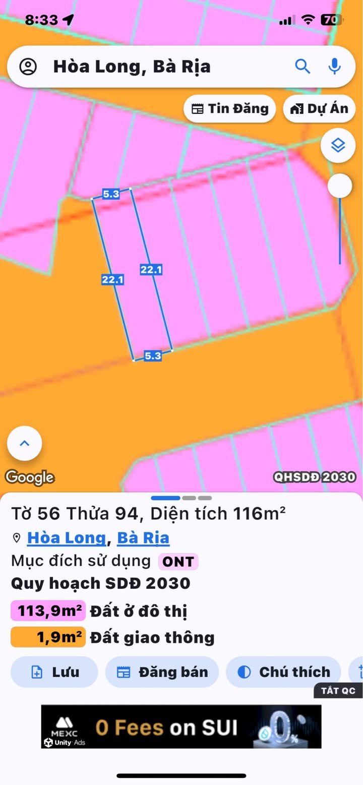 Đất nền Lan Anh 1 Hòa Long, Bà Rịa 116m² giá 2.4 tỷ - Sổ đỏ chính chủ, pháp lý rõ ràng!