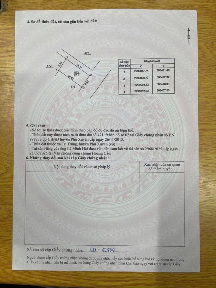 Đất nền Tri Trung - 96m² giá 4.608 tỷ - Đầu tư sinh lời tuyệt vời!