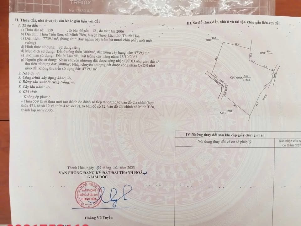 Đất nền 8000m² tại Minh Sơn, Ngọc Lặc - Cơ hội đầu tư tuyệt vời!