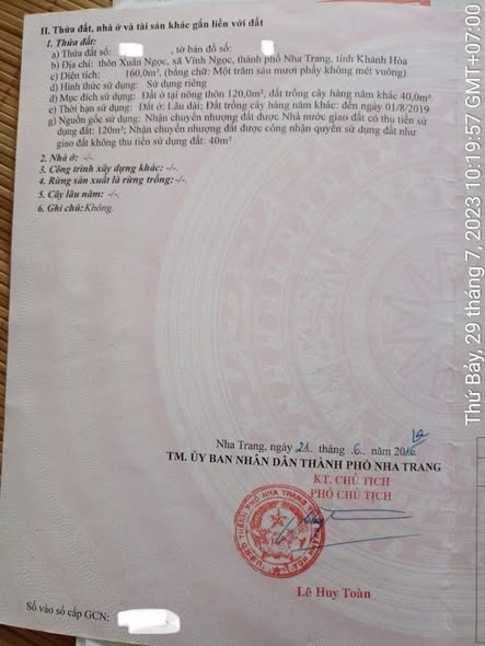 Nhà bán Thôn Xuân Ngọc - Vĩnh Ngọc - Nha Trang 160m² giá 4.2 tỷ - Vị trí đẹp, đầu tư sinh lời!