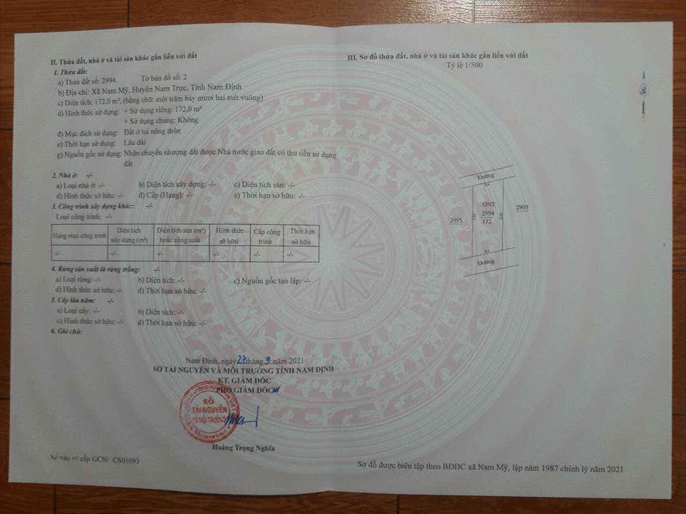 Đất thổ cư Nam Mỹ 172m² giá 595 triệu - Chính chủ bán gấp!