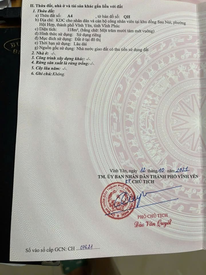 FrontHouse đường Ngô Kính Thần, Hội Hợp, Vĩnh Yên 118m² - Giá thỏa thuận hấp dẫn!