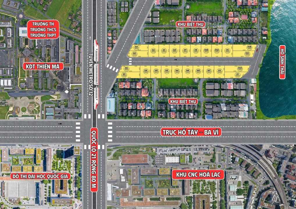 Đất nền Hòa Lạc 90m² giá thỏa thuận - Đầu tư sinh lời từ hạ tầng giao thông!