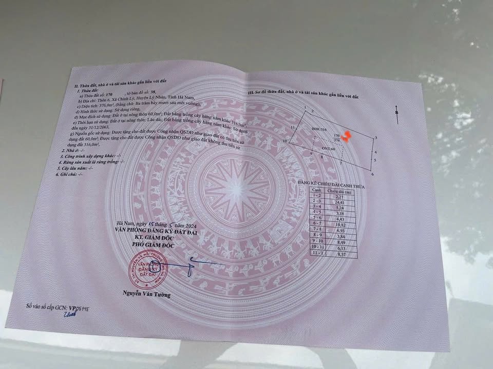 Đất thổ cư Chính Lý, Lý Nhân 367m² giá 1 tỷ - Đường mặt tiền 13m, ôtô vào tận nơi!