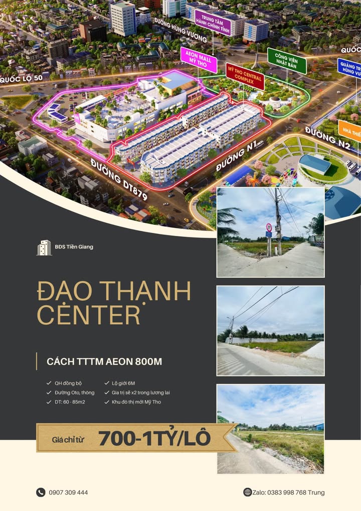 Đất nền Đạo Thạnh, Mỹ Tho 72m² giá chỉ 700 triệu - Cơ hội đầu tư sinh lời!