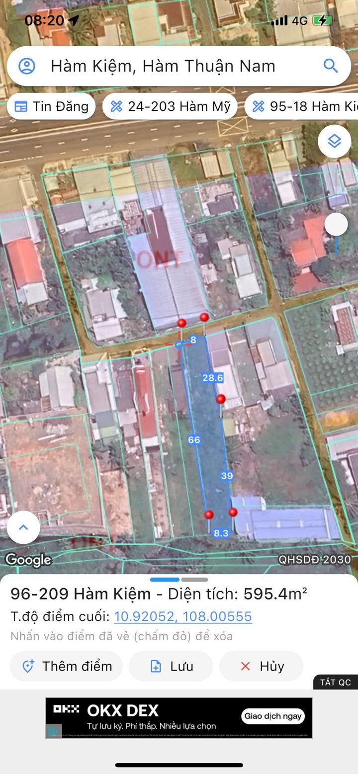 Đất thổ cư 600m² tại Hàm Kiệm - Mặt tiền QL1A, giá 1.5 tỷ - Đầu tư sinh lời!