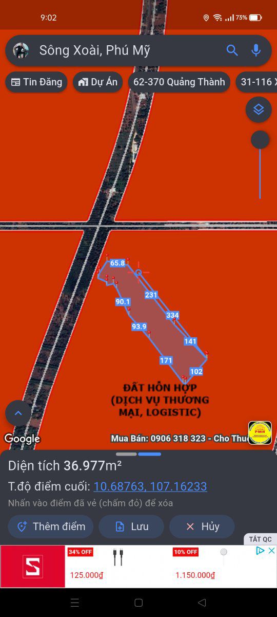 Đất thương mại dịch vụ 3,6 ha tại Châu Đức - Giá chỉ 8 tỷ/ha - Cơ hội đầu tư sinh lời!