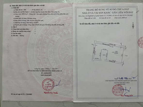 Đất phân lô Láng Cẩm, Đức Hòa 2348m² giá 12 tỷ - Cơ hội đầu tư hấp dẫn!