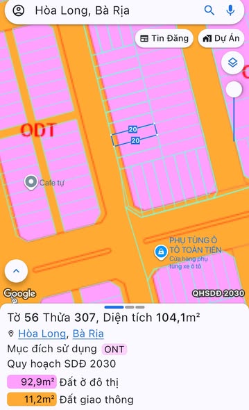 Đất nền TĐC Hoà Long, Bà Rịa 100m² giá 2.5 tỷ - Đầu tư sinh lời lý tưởng!