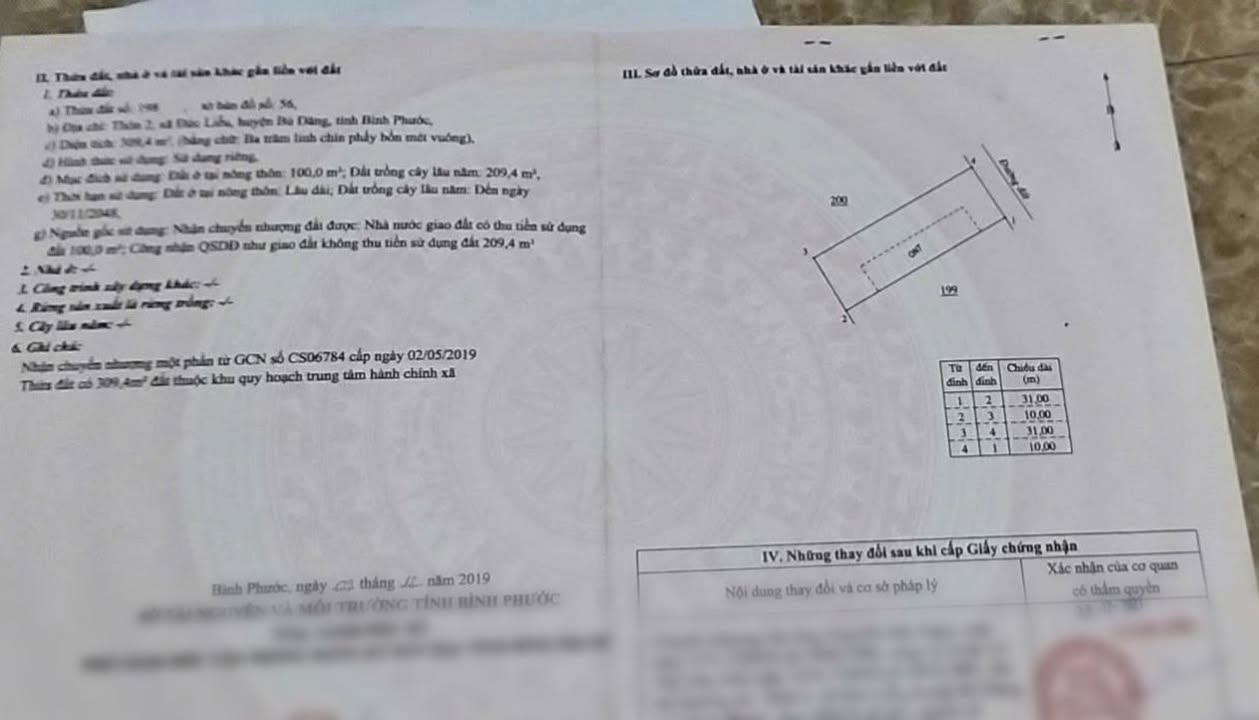 Đất thổ cư Bù Đăng 3100m² giá 900 triệu - Cơ hội đầu tư hấp dẫn!