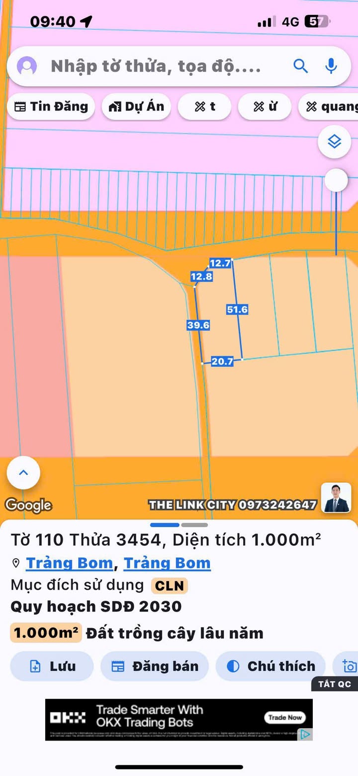 Đất nền 3600m² Quảng Tiến Trảng Bom giá 3.8 tỷ - Sổ đỏ chính chủ, 2 mặt tiền!