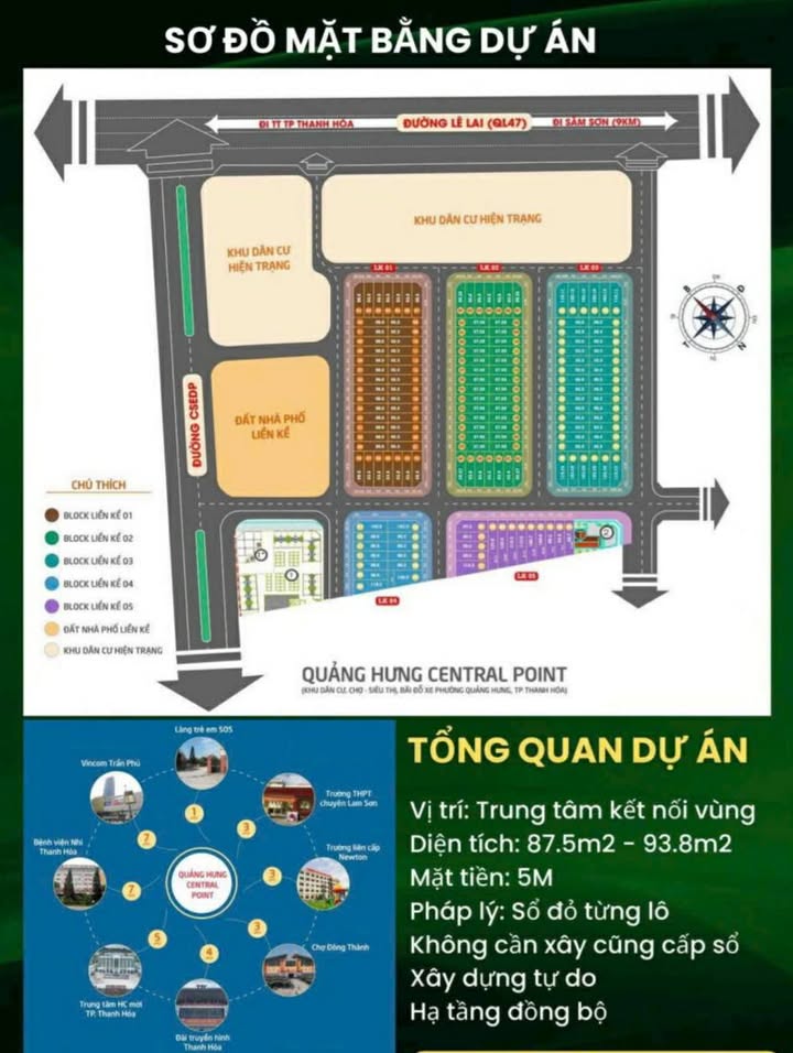 Lô đất Quảng Phú, Thanh Hóa 87m² - Hướng Tây Bắc, vị trí đắc địa!