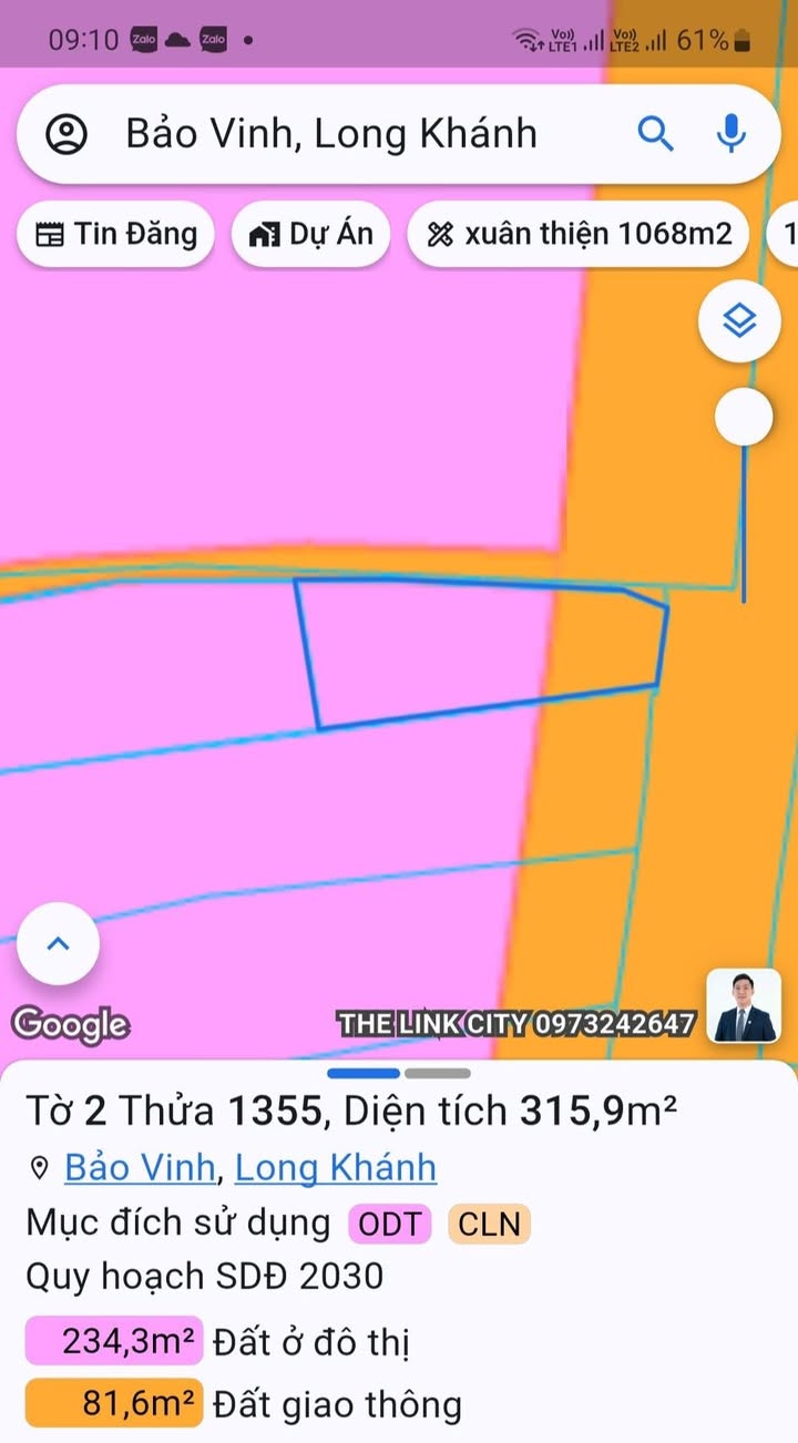 Đất nền 315m² mặt tiền đường Suối Chồn, Bảo Vinh, Long Khánh - Giá chỉ 2 tỷ
