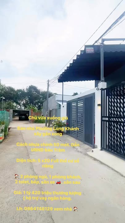 Nhà phố Bàu Trâm 100m² giá 1.42 tỷ - Chính chủ bán giá tốt!