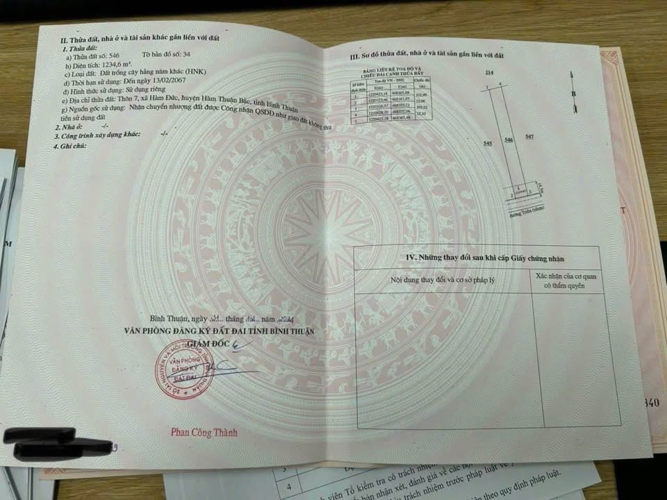 Đất thổ cư 1200m² mặt tiền đường 715, xã Hàm Đức - Giá cực tốt chỉ 1,55 tỷ!