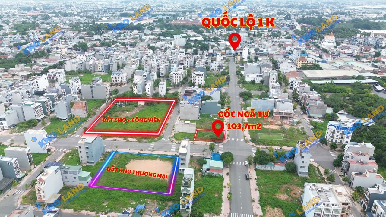 Lô góc FrontHouse Dĩ An 103.7m² giá 8.5 tỷ - Kinh doanh đắc địa