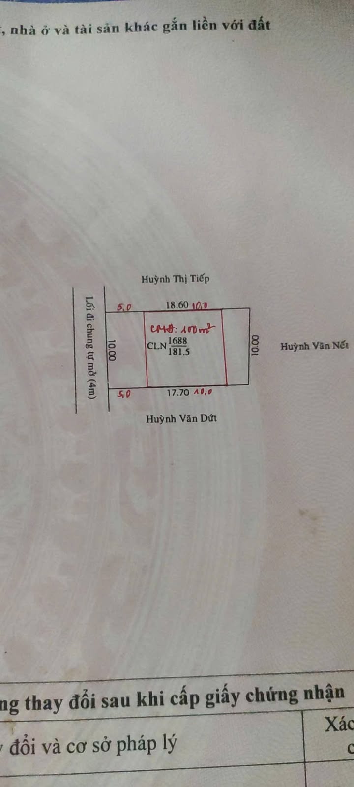 Đất thổ cư 100m² Định Hòa, Thủ Dầu Một - Gần Bệnh viện 1500 giường, giá thỏa thuận!