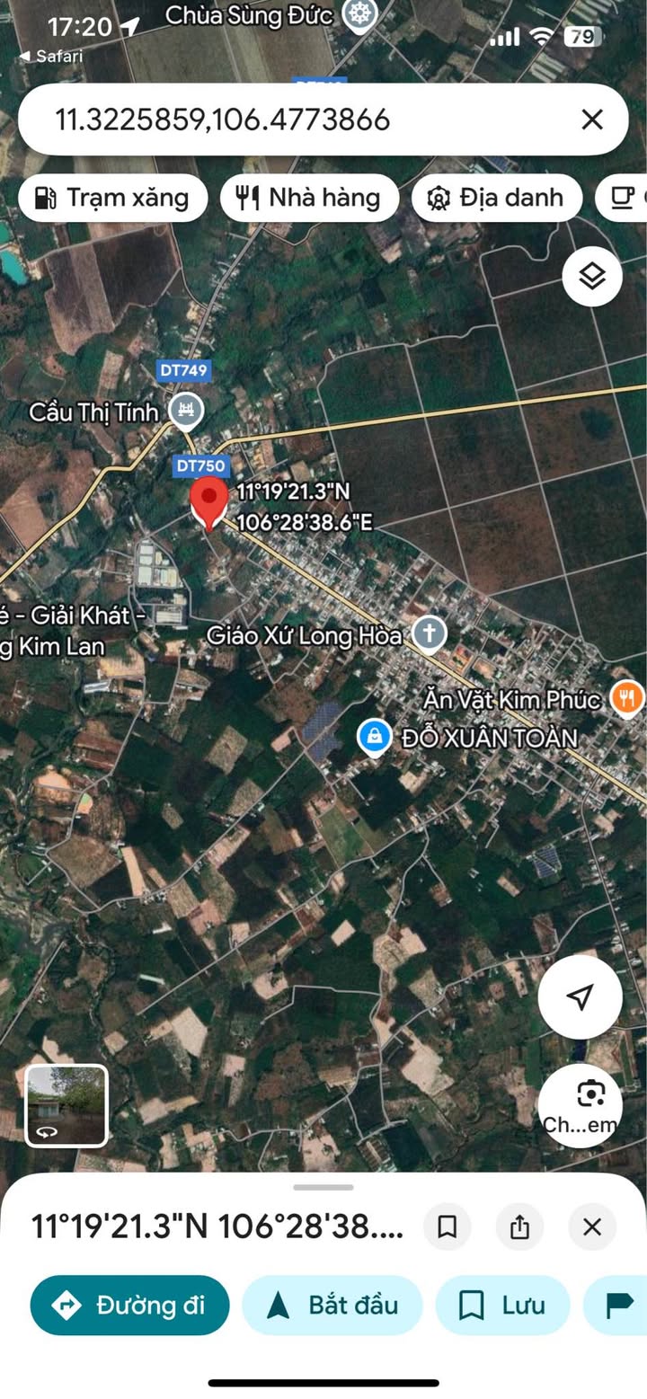 Bán đất trung tâm Long Hòa Dầu Tiếng 2710m² giá 1.3 tỷ - Cơ hội đầu tư tuyệt vời!