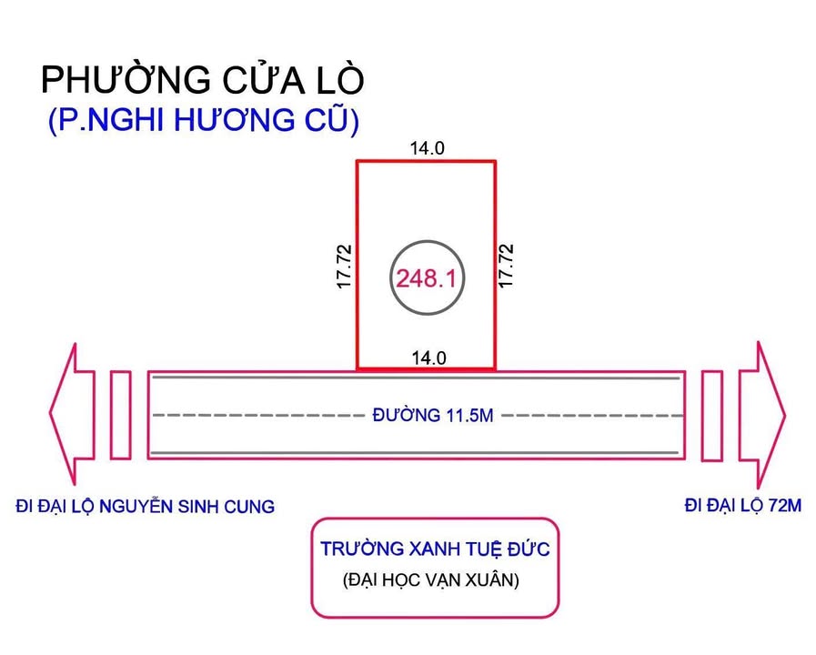 Đất nền Cửa Lò 248m² giá 4.9 tỷ - Cơ hội đầu tư sinh lời cao!