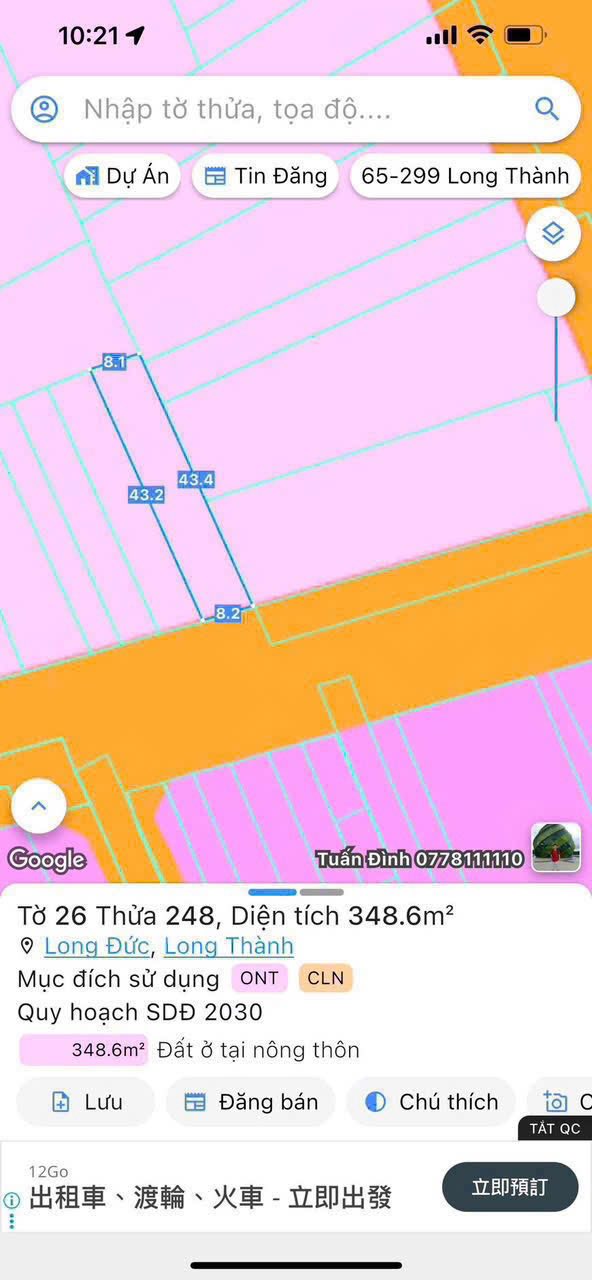 Nhà cấp 4 mặt tiền Võ Thị Sáu, Long Đức 348.3m² giá 13 tỷ - Cơ hội đầu tư tuyệt vời!