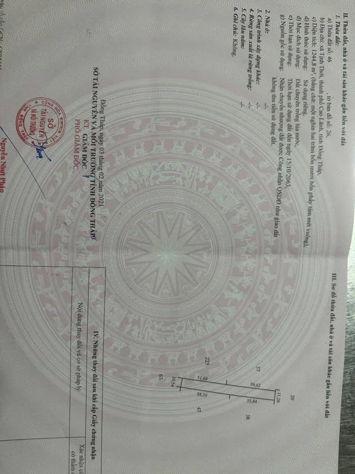 Đất thổ cư 717.4m² tại Phường Cao Lãnh, Đồng Tháp - Giá chỉ 2 tỷ, vị trí đắc địa!