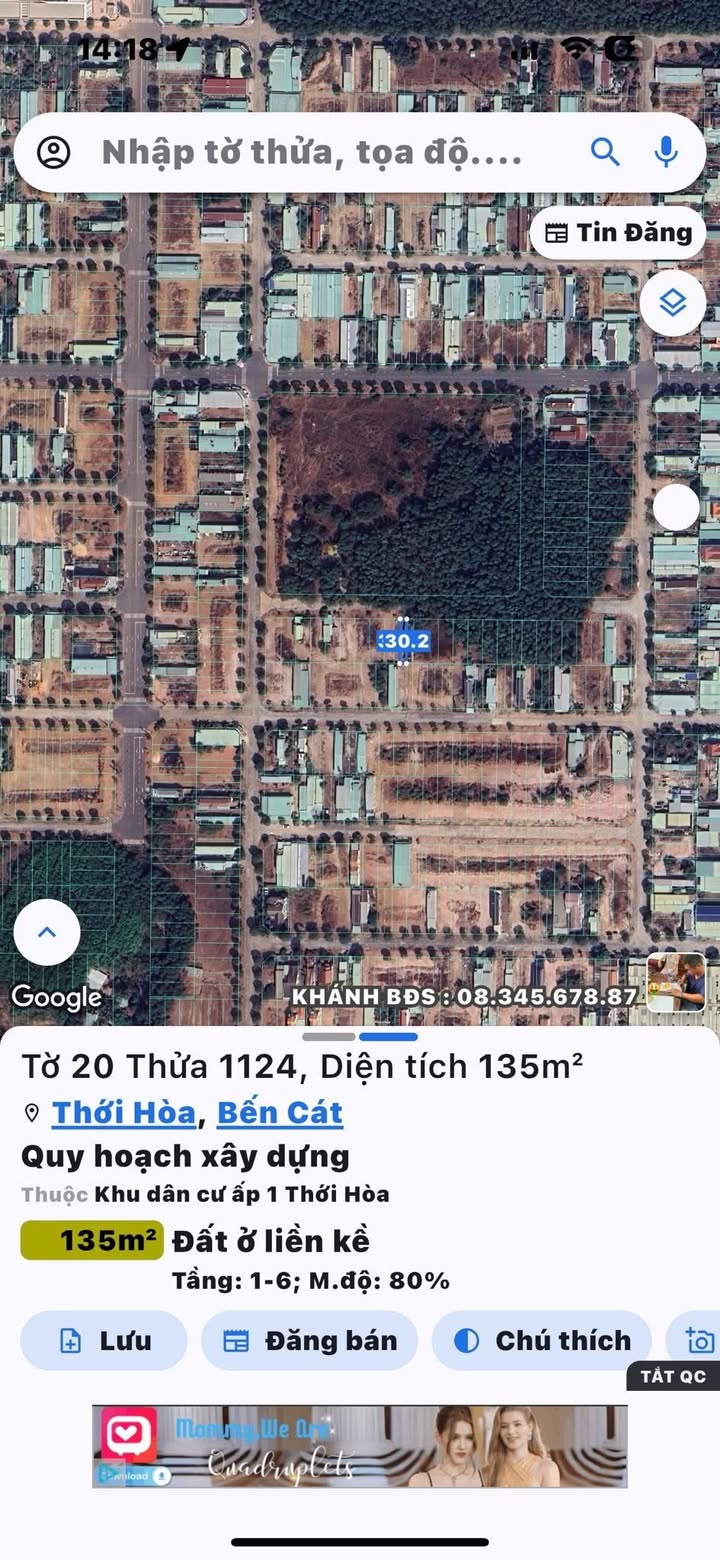 Đất nền Bến Cát Bình Dương 135m² giá 1.4 tỷ - Đầu tư sinh lời ngay!