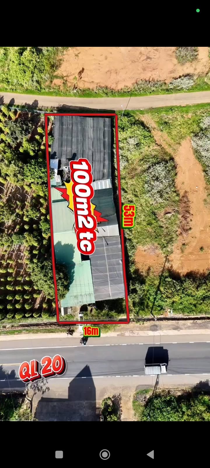 Đất thổ cư 800m² Quốc lộ 20, Hòa Ninh, Di Linh, giá 8.5 tỷ - Chính chủ bán gấp!