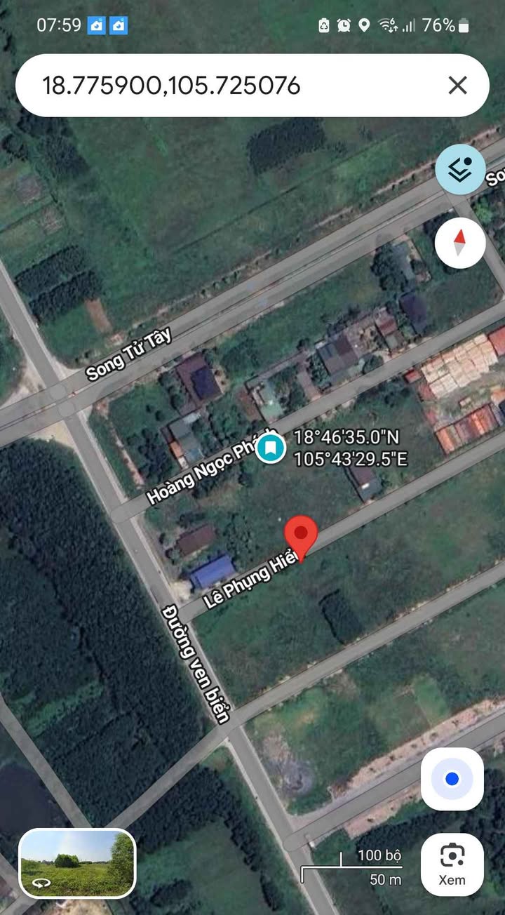 Đất nền Nghi Hương, Cửa Lò 225m² giá thỏa thuận - Bám đường 12m, gần biển