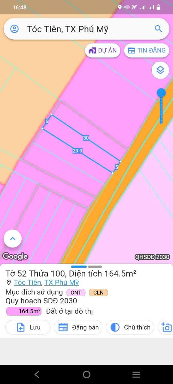 Đất nền Châu Pha, Phú Mỹ 1650m² - Giá tốt, vị trí đẹp gần đường Hắc Dịch