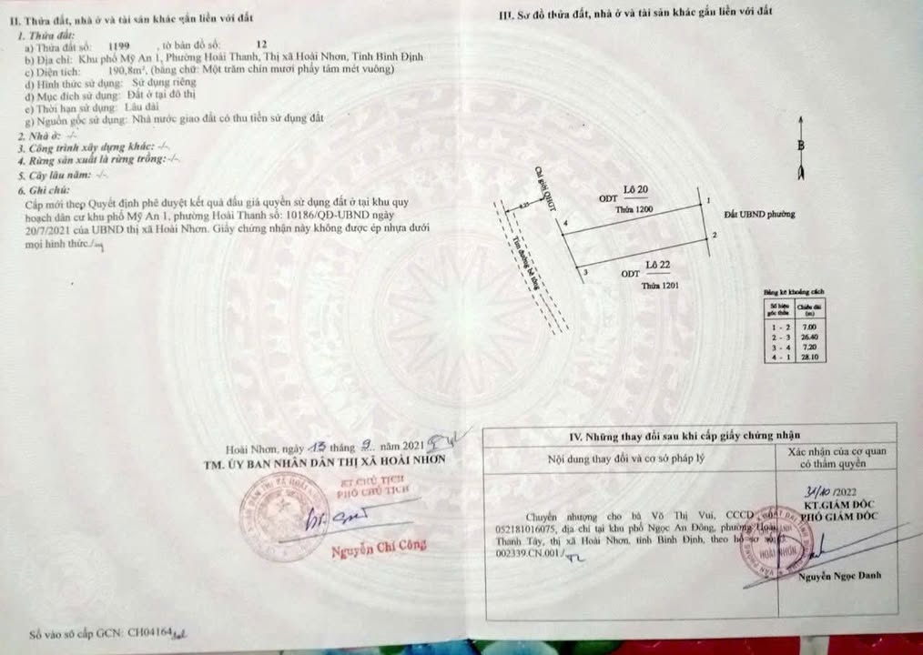 Đất thổ cư Hoài Nhơn 196m² giá thỏa thuận - Chính chủ bán gấp!