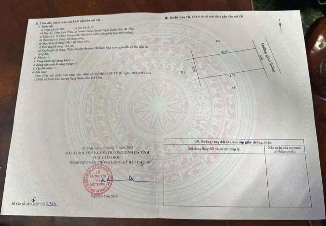 Lô đất thôn Lam Thủy, xã Xuân Giang 123.5m² giá 1.4 tỷ - Đường thông ô tô tránh nhau thoải mái!