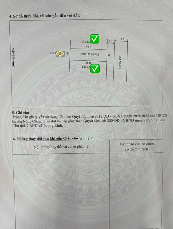 Đất nền Tượng Lĩnh, Nông Cống 175m² giá 1 tỷ - Cơ hội đầu tư sinh lời!