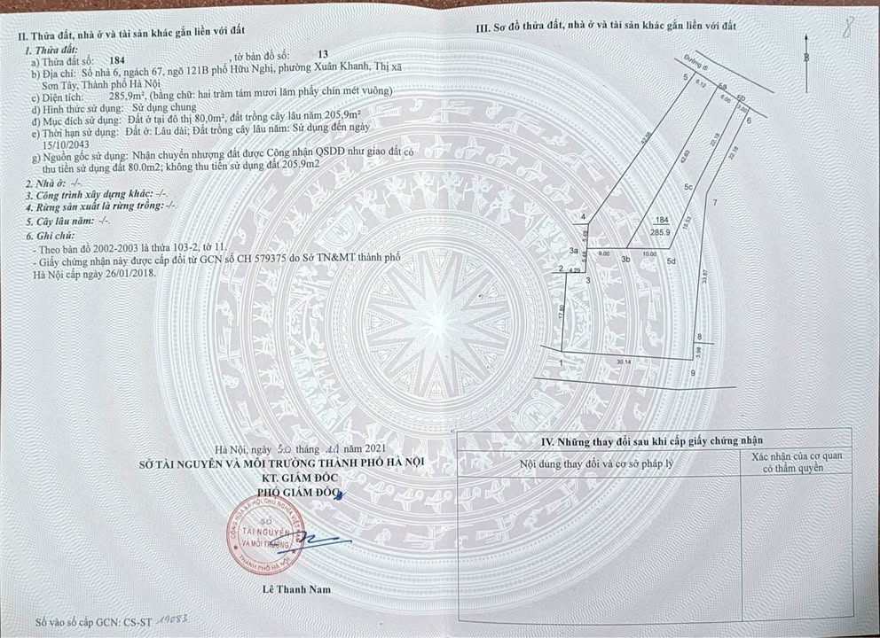 Đất nền 286m² tại Phường Xuân Khanh, Sơn Tây - Giá chỉ 8 triệu/m² - Cơ hội đầu tư tuyệt vời!