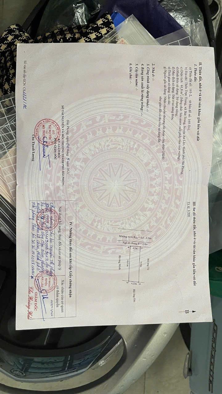 Đất nền An Lão Hải Phòng 61.8m² giá 600 triệu - Sổ đỏ chính chủ, ô tô vào tận nơi!