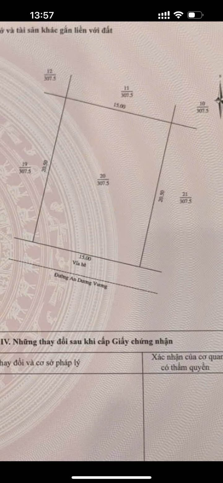 Bán đất biệt thự An Dương Vương Hải Dương 307m² - Cơ hội đầu tư sinh lời!