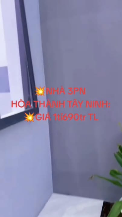 Nhà mới hoàn thiện Hẻm 43 Nguyễn Văn Linh, Tây Ninh 1120m² - Giá chỉ 1.69 tỷ!