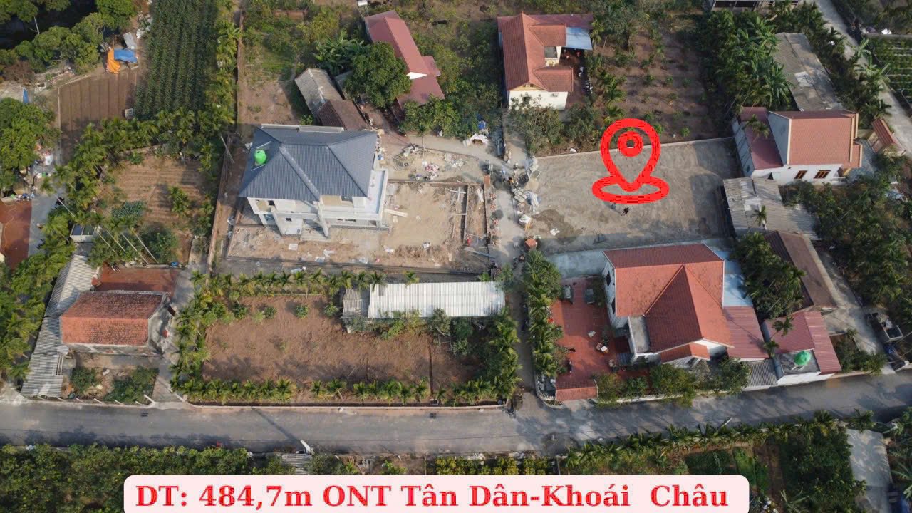 Đất thổ cư 484m² tại Tân Dân, Khoái Châu - Giá chỉ 14,54 tỷ, bao sang tên!