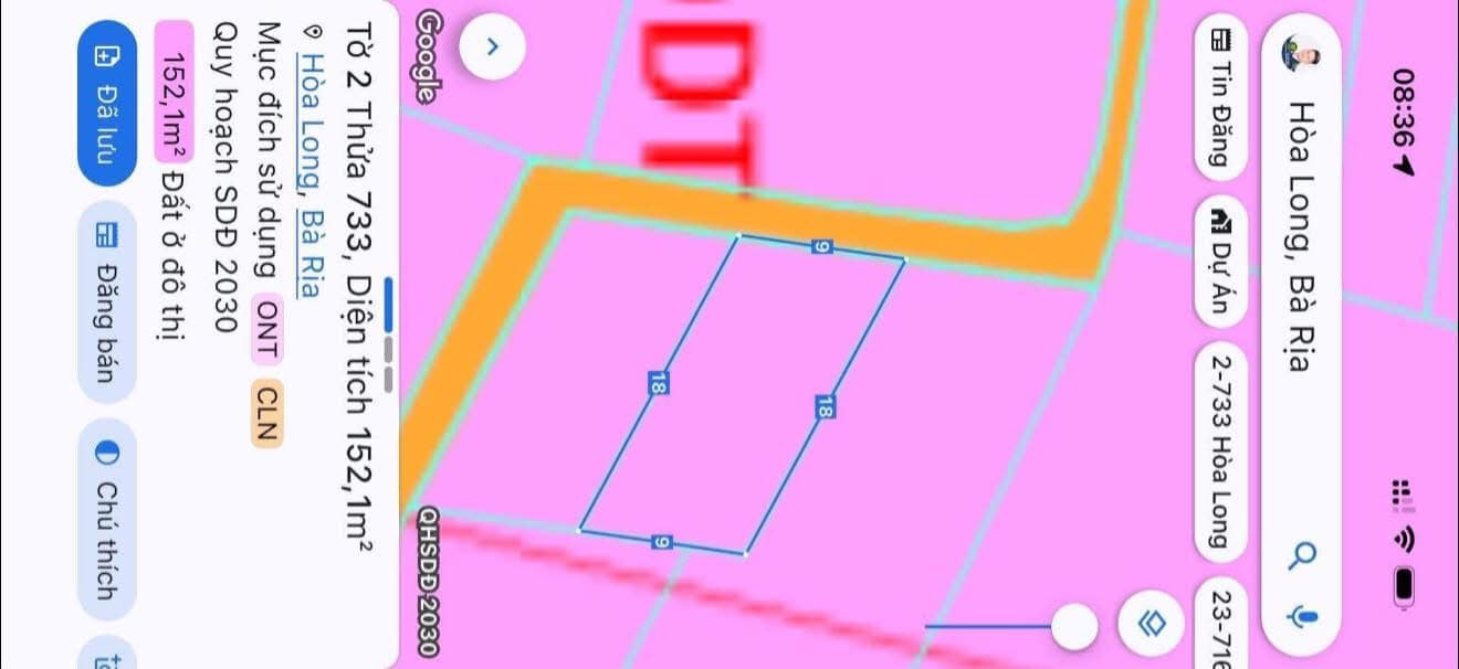 Đất thổ cư 152m² tại Hương Lộ 2, Bà Rịa - Giá chỉ 1.1 tỷ - Cần bán gấp!