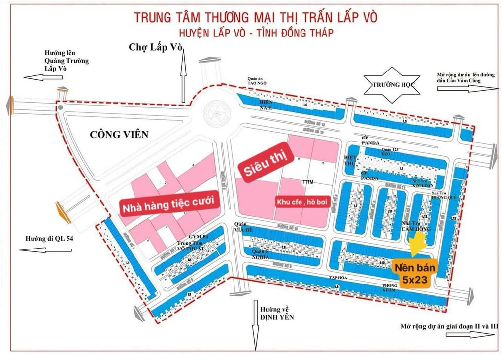 Đất nền đường số 10, TTTM Sao Mai Lấp Vò 115m² giá 1.1 tỷ - Đầu tư sinh lời tốt!