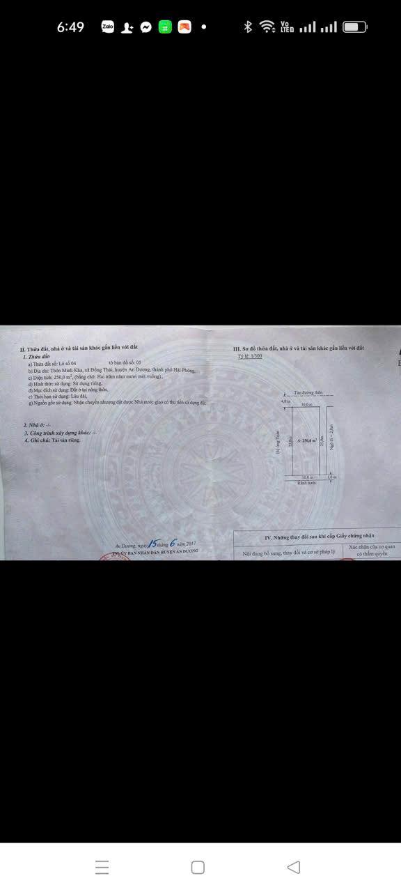 Đất nền Đồng Thái, An Dương 250m² giá chỉ 20 triệu/m² - Cơ hội đầu tư tuyệt vời!