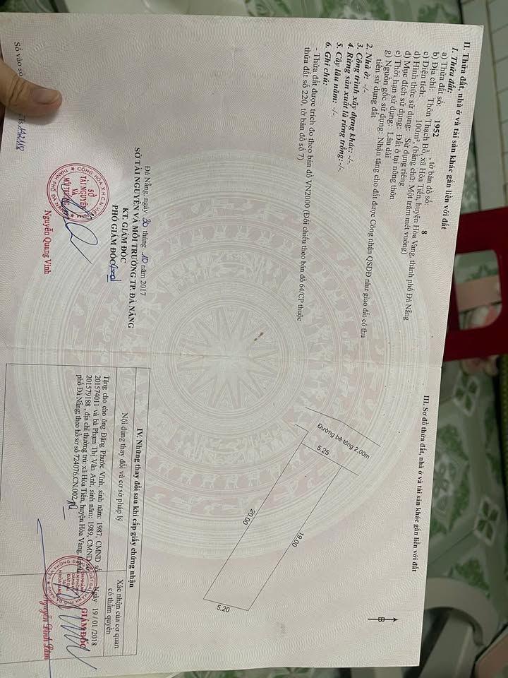 Đất Hòa Tiến, Hòa Vang 100m² giá 1.2 tỷ - Cơ hội đầu tư tuyệt vời!