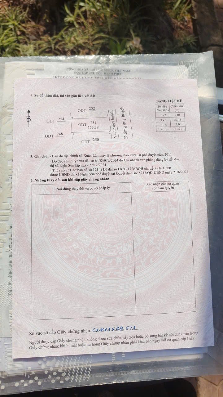 Đất nền Xuân Lâm Nghi Sơn 154m² giá 1.8 tỷ - Cơ hội đầu tư tuyệt vời!