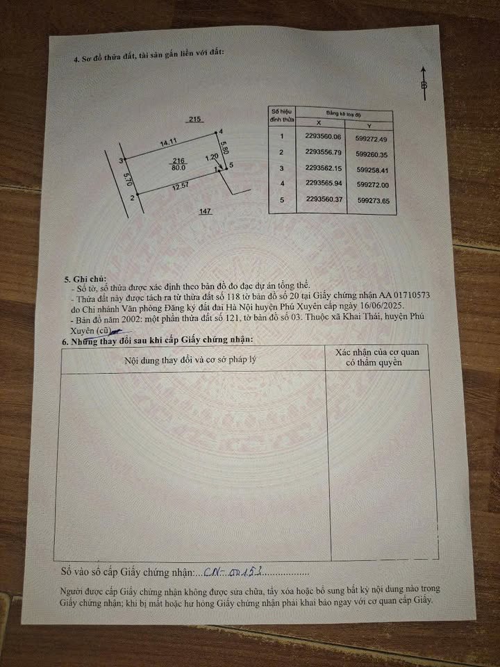 Đất nền tại Khai Thái, Phú Xuyên 80m² giá 1.8 tỷ - Đường ô tô vào tận nơi!