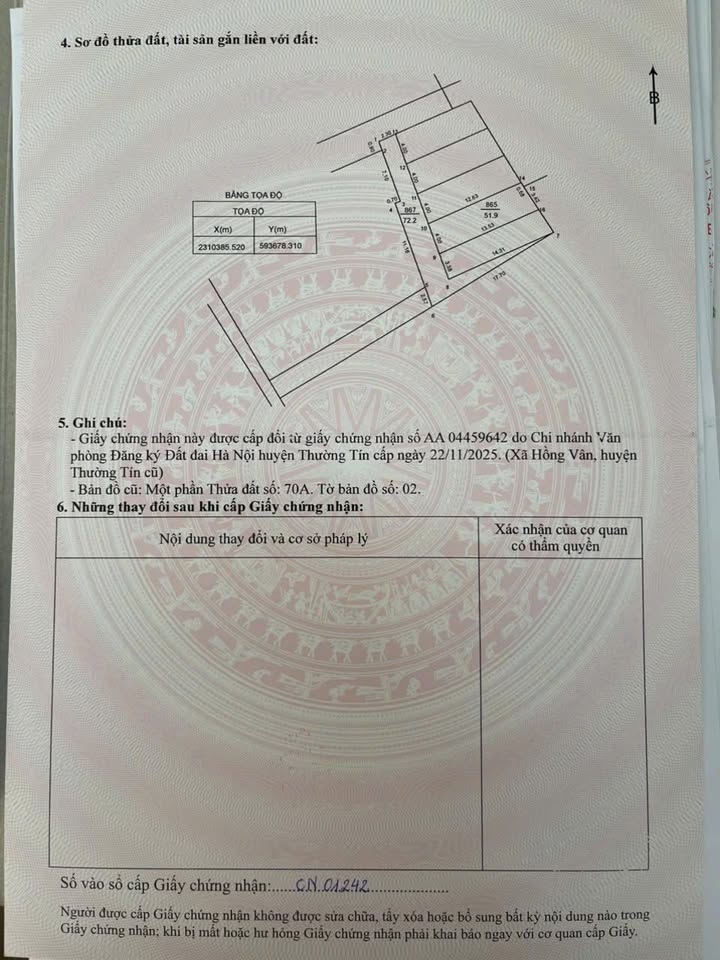 Đất nền Hồng Vân Thường Tín 51m² giá 4.1 tỷ - Khu dân cư sầm uất, ô tô vào tận đất!