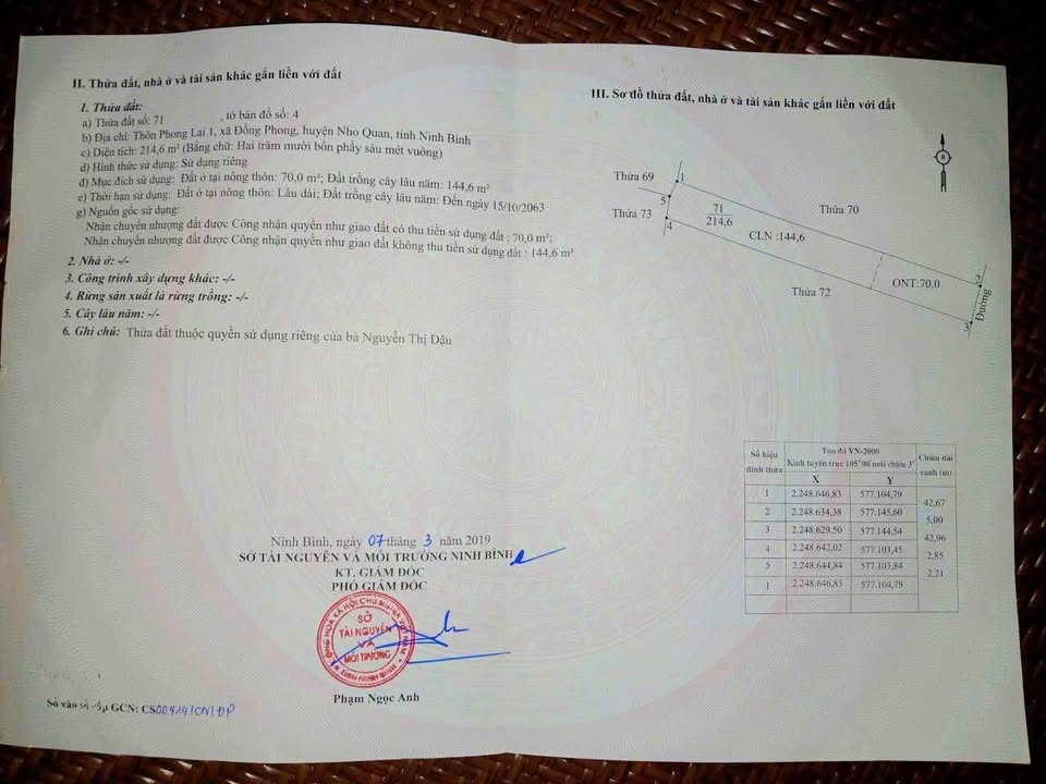 Đất nền Nho Quan Ninh Bình 200m² - Sổ hồng chính chủ, mặt tiền 5m