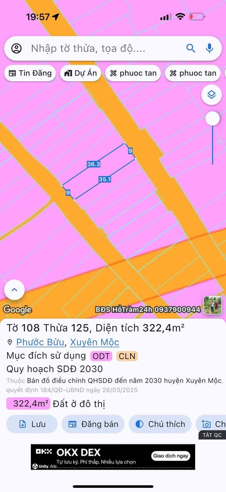 Đất Xuyên Mộc - Phước Bửu 1440m² giá 3.2 tỷ - Đầu tư sinh lời ngay!