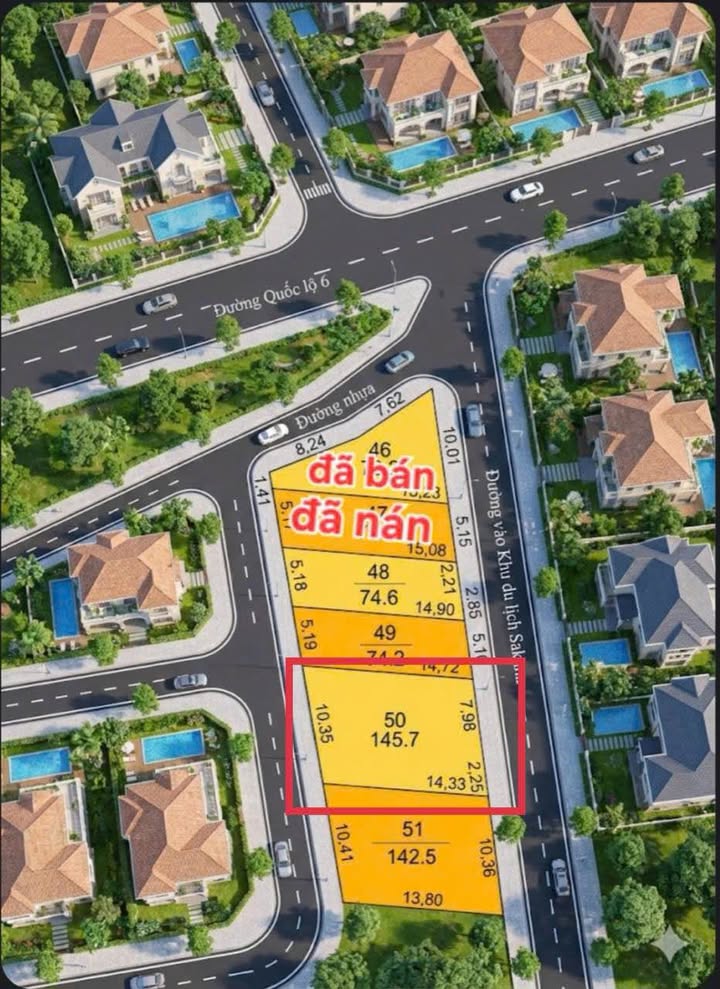 Đất nền tại Khu nghỉ dưỡng Sakana, Hòa Bình 145m² giá 870 triệu - Đầu tư tuyệt vời!