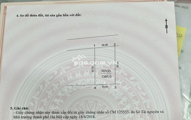 Đất thổ cư Thường Tín Hà Nội 1381m² giá 10.35 tỷ - Đầu tư sinh lời bền vững!