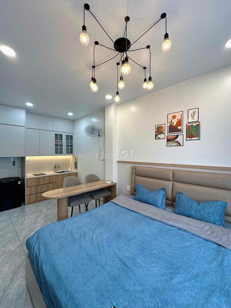 Căn hộ Studio Trần Quang Long Bình Thạnh 35m² giá 7.7 triệu - View Landmark 81 cực chill!
